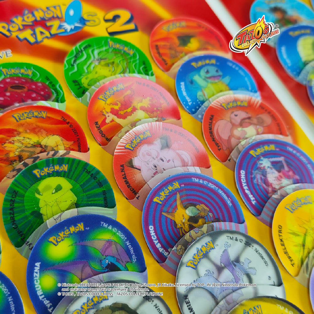 Tazos Pokémon 3D Set 2 Album Full Set Poland Lays Edition (50/50)