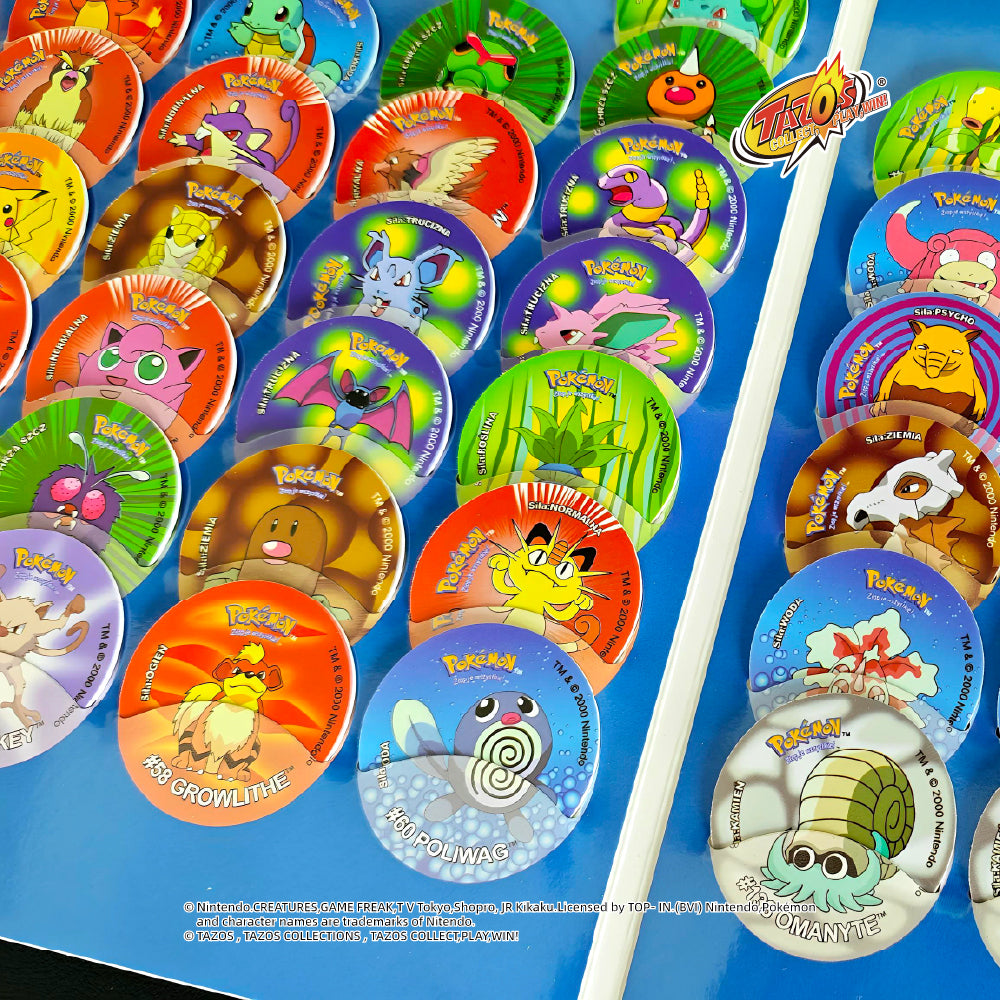 Tazos Pokémon Set 1 Album Full Set Poland Lays Edition (51/51)
