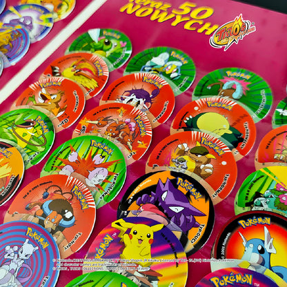 Tazos Pokémon Set 2 Album Full Set Poland Lays Edition (50/50)