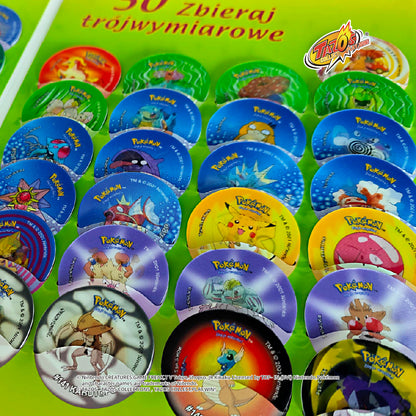 Tazos Pokémon 3D Set 1 Album Full Set Poland Lays Edition (50/50)